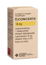 Concerta Ret Tabl 18 mg Fl 30 Stk, Hauptbild