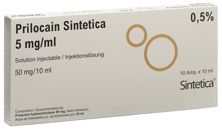 Prilocain Sintetica Inj Lös 5 mg/ml 10 Amp 10 ml, Hauptbild