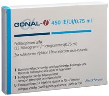 Gonal-f Trockensub 450 IE (33 mcg) Inj kit, Hauptbild