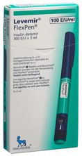 Insuline Levemir FlexPen 100 U/ml 5 stylo pré 3 ml, image principale