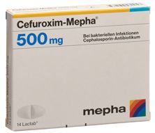 Cefuroxim Mepha Filmtabl 500 mg 14 Stk, Hauptbild