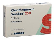 Clarithromycin Sandoz Filmtabl 250 mg 20 Stk, Hauptbild