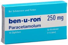 Ben-u-ron Supp 250 mg Kind 10 Stk, Hauptbild
