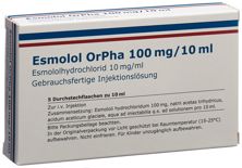 Esmolol OrPha sol inj 100 mg/10ml 5 flac 10 ml, image principale