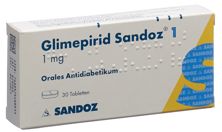Glimépiride Sandoz cpr 1 mg 30 pce, image principale
