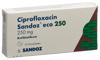Ciprofloxacine Sandoz eco cpr pell 250 mg 10 pce, image principale