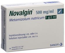 Novalgin sol inj 1 g/2ml i.m./i.v 10 amp 2 ml, image principale