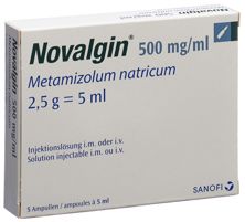 Novalgin sol inj 2.5 g/5ml i.m/i.v 5 amp 5 ml, image principale