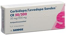 Carbido/Levodo Sandoz CR Ret Tabl 50/200mg 30 Stk, Hauptbild