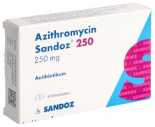 Azithromycin Sandoz Filmtabl 250 mg 4 Stk, Hauptbild
