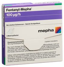 Fentanyl Mepha patch mat 100 mcg/h 5 pce, image principale