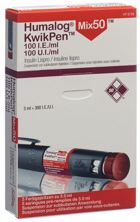 Humalog Mix 50 KwikPen 100 IE/ml 5 Fertspr 3 ml, Hauptbild