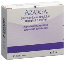Azarga Susp Opht 3 Fl 5 ml, Hauptbild