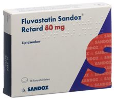 Fluvastatine Sandoz cpr pell ret 80 mg 28 pce, image principale