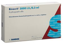 Binocrit Inj Lös 3000 IE/0.3ml 6 Fertspr 0.3 ml, Hauptbild