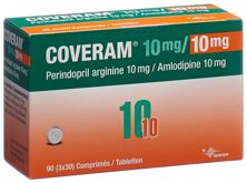 Coveram Tabl 10/10 mg Ds 90 Stk, Hauptbild
