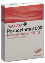 AMAVITA Paracetamol Tabl 500 mg 20 Stk, Hauptbild