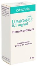 Lumigan gtt opht 0.1 mg/ml fl 3 ml, image principale