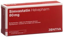 Simvastatin Helvepharm Filmtabl 80 mg 30 Stk, Hauptbild
