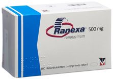 Ranexa cpr ret 500 mg 100 pce, image principale