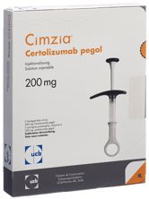 Cimzia sol inj 200 mg/ml 2 ser pré 1 ml, image principale
