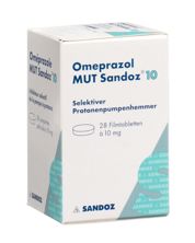 Oméprazole MUT Sandoz cpr pell 10 mg bte 28 pce, image principale