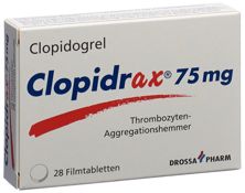 Clopidrax Filmtabl 75 mg 28 Stk, Hauptbild