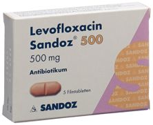 Lévofloxacine Sandoz cpr pell 500 mg 5 pce, image principale