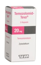 Temozolomid Teva Kaps 20 mg Fl 5 Stk, Hauptbild