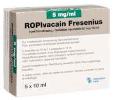Ropivacain Fresenius 5 mg/ml 10ml Amp 5 Stk, Hauptbild