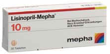 Lisinopril Mepha Tabl 10 mg 30 Stk, Hauptbild