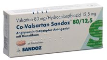 Co-Valsartan Sandoz cpr pell 80/12.5 28 pce, image principale