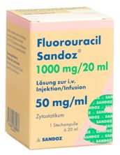 Fluorouracil Sandoz 1000 mg/20ml Durchstf 20 ml, Hauptbild