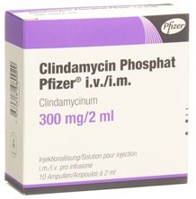 Clindamycin phosphat Pfizer 300 mg/2ml 10 amp 2 ml, image principale