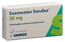 Exémestane Sandoz cpr pell 25 mg 30 pce, image principale