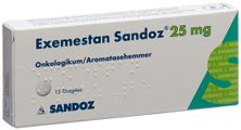 Exémestane Sandoz cpr pell 25 mg 15 pce, image principale