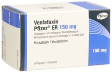 Venlafaxin Pfizer ER caps ret 150 mg 98 pce, image principale