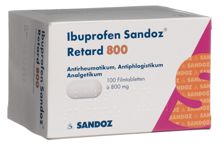 Ibuprofen Sandoz Ret Filmtabl 800 mg 100 Stk, Hauptbild
