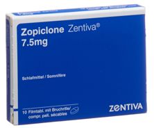 Zopiclone Zentiva cpr pell 7.5 mg 10 pce, image principale