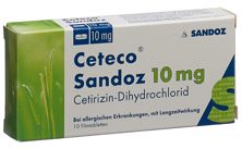 Ceteco Sandoz Filmtabl 10 mg 10 Stk, Hauptbild