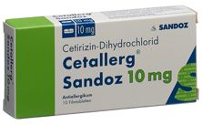 Cetallerg Sandoz Filmtabl 10 mg 10 Stk, Hauptbild