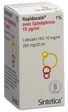 Rapidocain 10 mg/ml + Epin 10 mcg/ml vial 20 ml, image principale