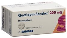 Quetiapin Sandoz Filmtabl 200 mg 100 Stk, Hauptbild