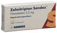 Zolmitriptan Sandoz Filmtabl 2.5 mg 6 Stk, Hauptbild