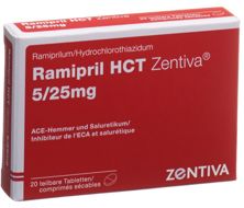 Ramipril HCT Zentiva Tabl 5/25 mg 20 Stk, Hauptbild