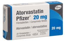 Atorvastatin Pfizer cpr pell 20 mg 30 pce, image principale