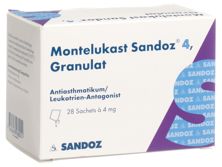 Montelukast Sandoz Gran 4 mg Btl 28 Stk, Hauptbild