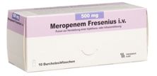Meropenem Fresenius i.v. subst sèche 500 mg 10 pce, image principale