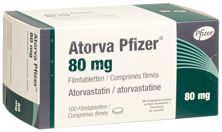 Atorva Pfizer cpr pell 80 mg 100 pce, image principale