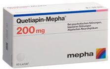 Quetiapin Mepha cpr pell 200 mg 60 pce, image principale